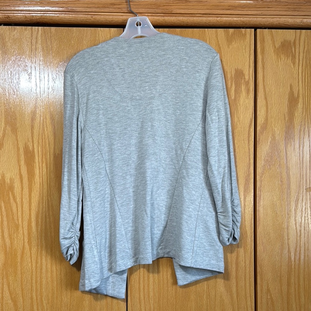 Gray Open Front Cardigan - Picture 5 of 5